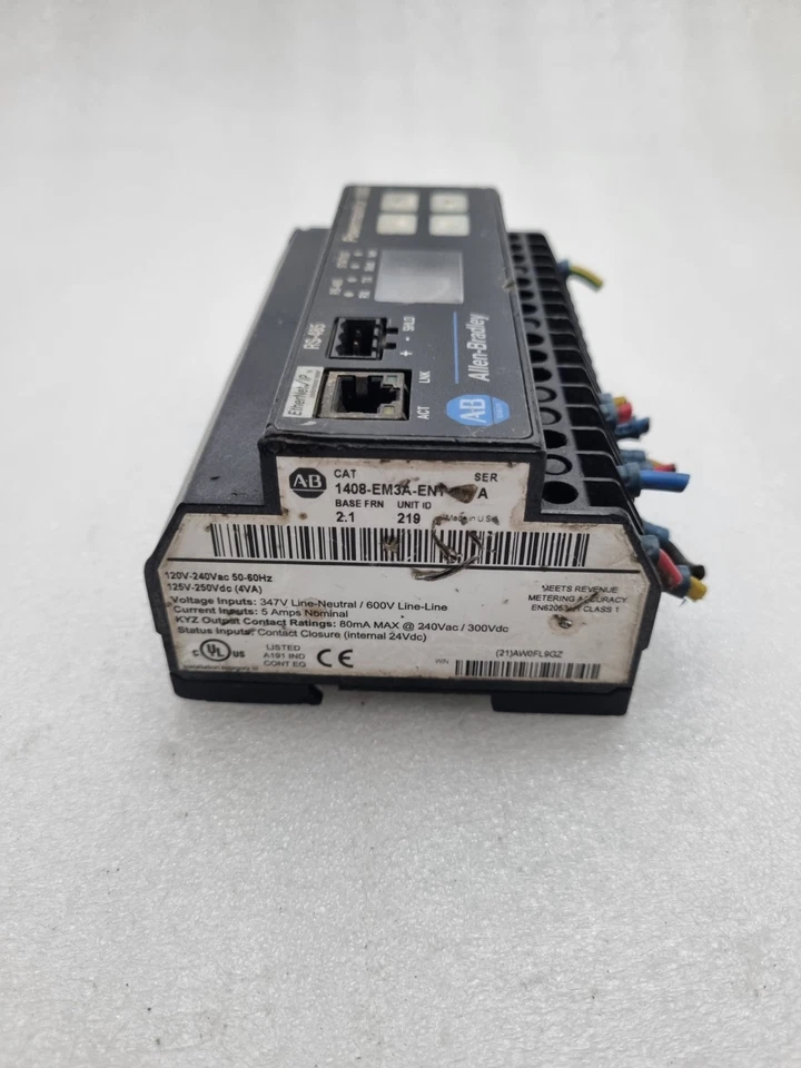 Allen Bradley Powermonitor 1000 1408-EM3A-ENT Ser-A Made In USA For Parts